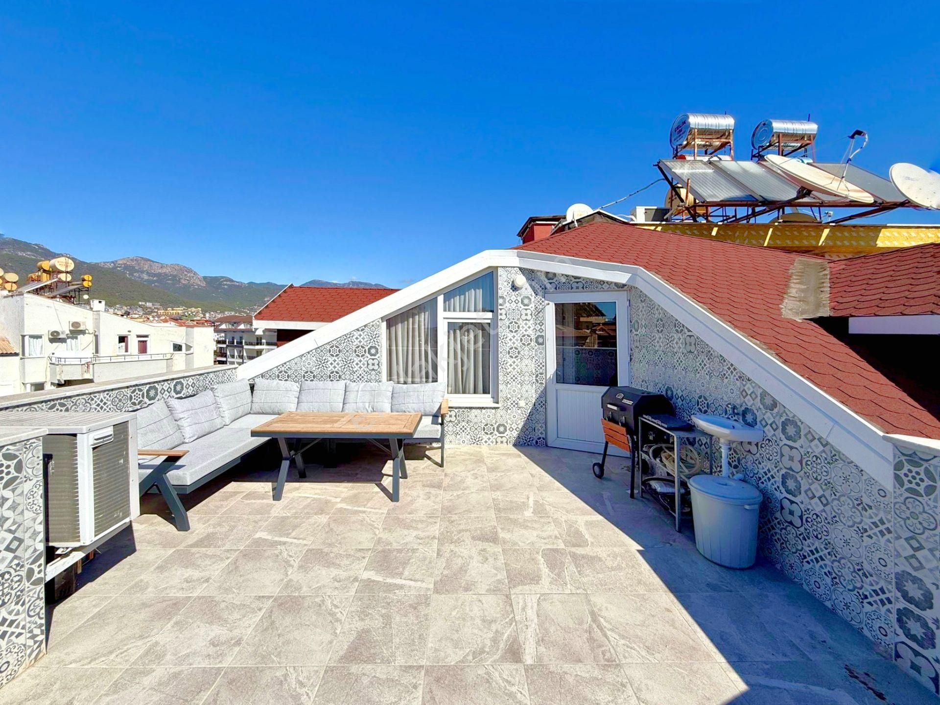 Alanya Oba'da Denize 100 M Mesafede Havuzlu Sitede 3+1 Dubleks - Görsel 26