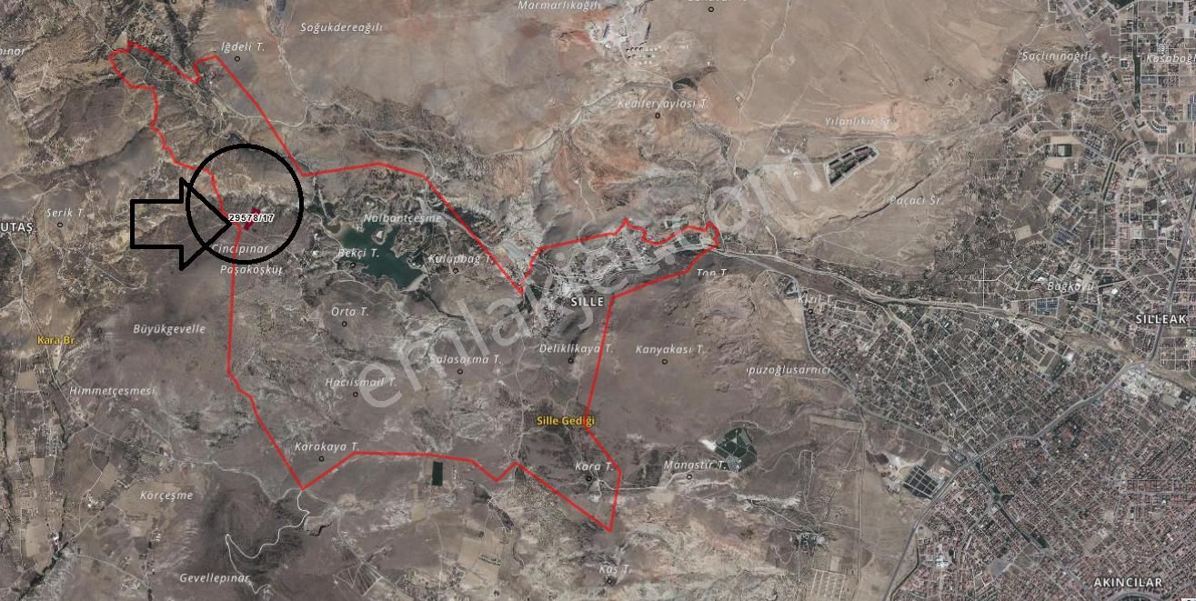 Tarihi Sille Mahallesine Yakın 6265 M2 Müstakil Bağ Tapulu Arazi - Görsel 8
