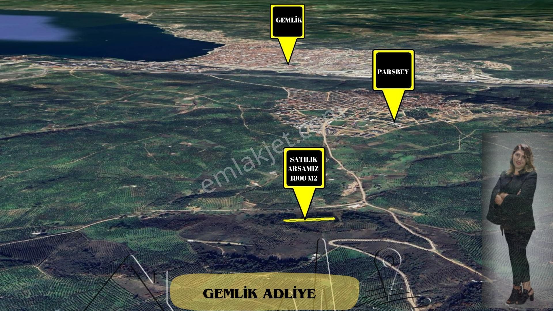 Gemlik Adliye Mahallesi 1800 M2 Satılık Arazi - Görsel 2