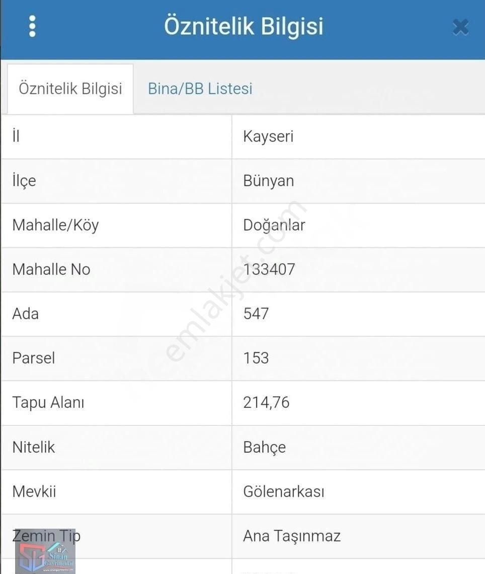 Sinan Gayrimenkulden Bünyan Doğanlar Mh. Yatırımlık Bahçe - Görsel 2