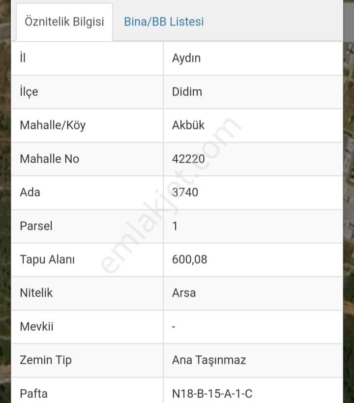 Didim, Akbük Mahallesi'nde , Satılık, Full Deniz Manzaralı, Villa İmarlı Arsa - Görsel 3
