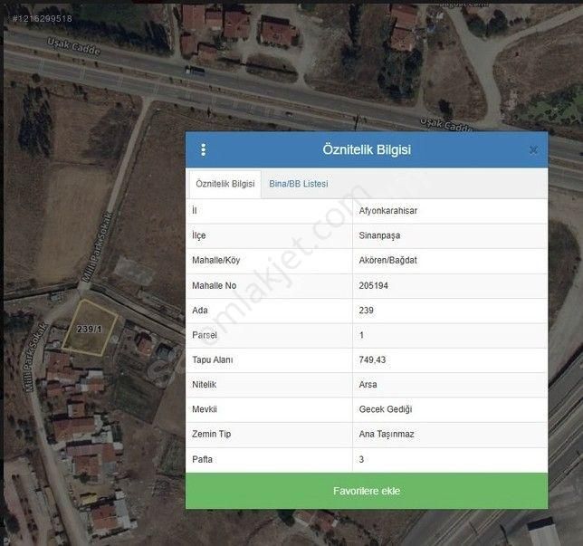 Sahibinden Satılık 2 Adet Arsa