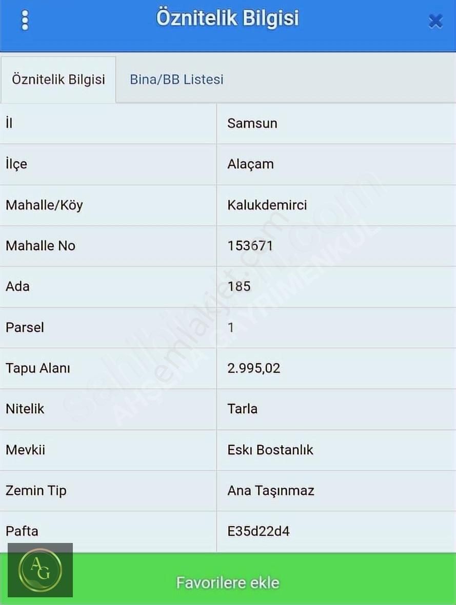 Ahşena'dan Samsun Alaçam'da Çay Kenarı 2995 M2 Satılık Arazi
