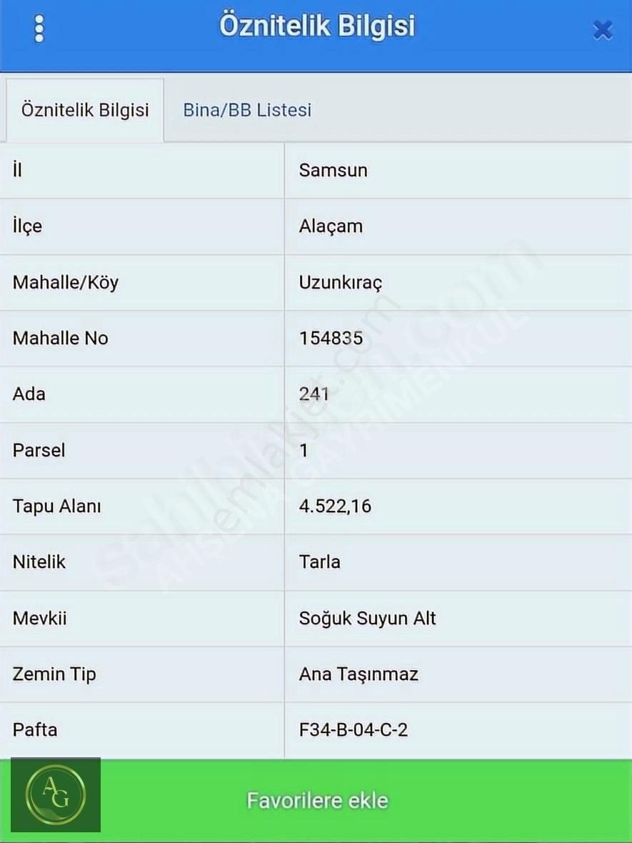 Ahşena'dan Samsun Alaçam'da 4522 M2 Kaçırılmayacak Fırsat Arazi