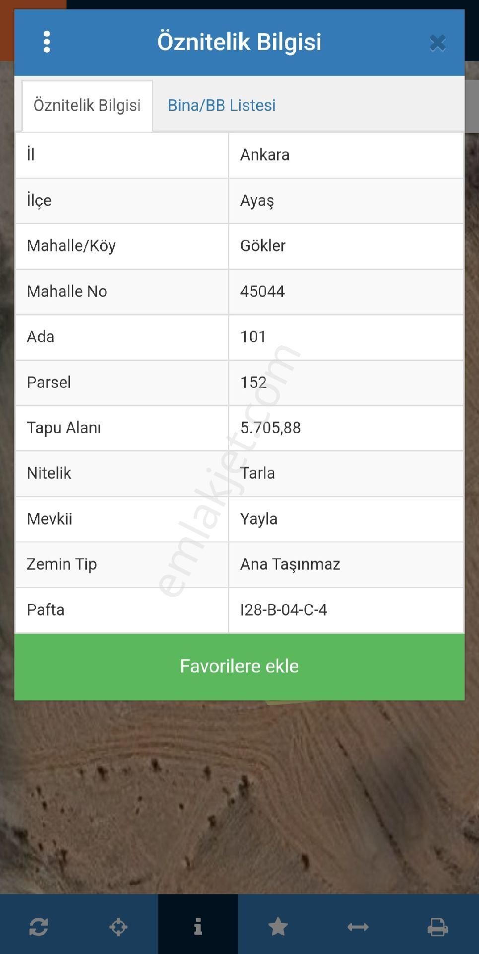 Ayaş Gökler 5700m2 Tek Tapu Ankara Manzaralı (bağ Bahçeye Uygun)