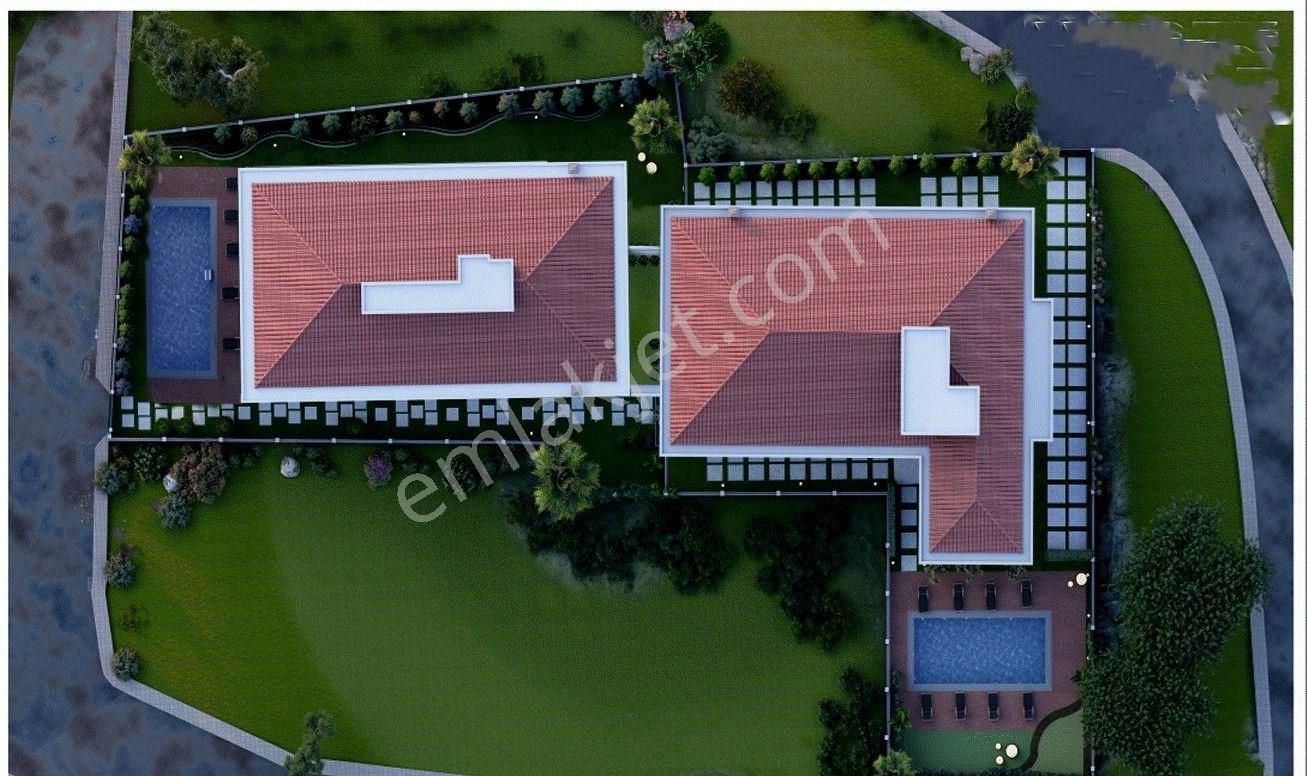 Kuşadası Merkezde Projeden Yatay Mimari Bahçeli Loft Daire