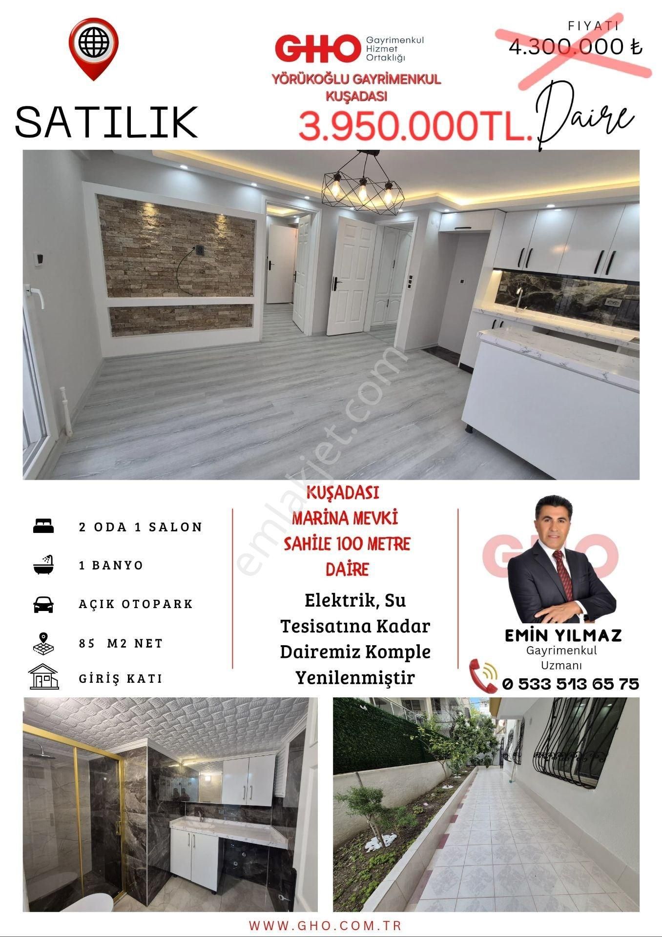 Kuşadası Marina'da Full Tadilatlı Satılık Giriş Daire