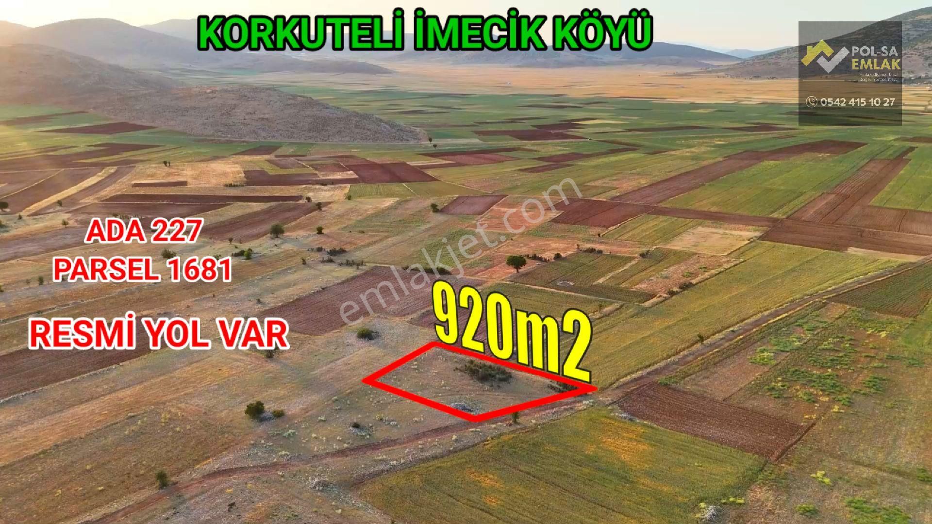 Korkuteli İmecik Köyü Satılık 920m2 Tarla Köye Yakın - Görsel 2