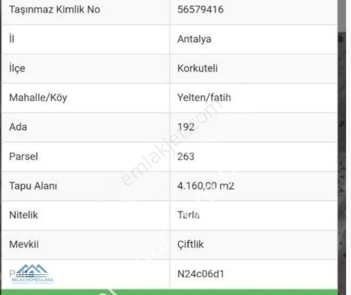 Korkuteli Yelten De Satılık Villa Bölgesine Yakın Arazi - Görsel 2