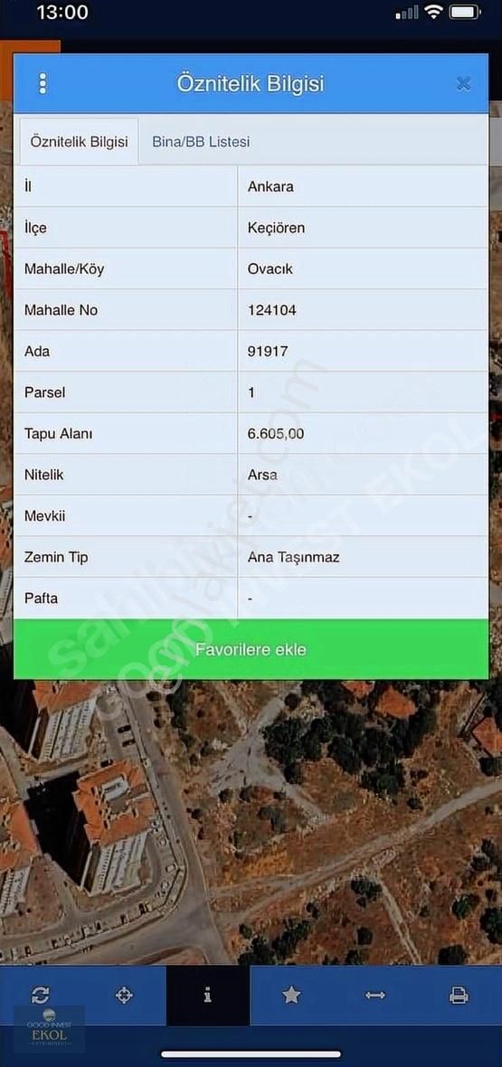 Ovacıkta Konut İmarlı Hisseli Arsa Takas Olur