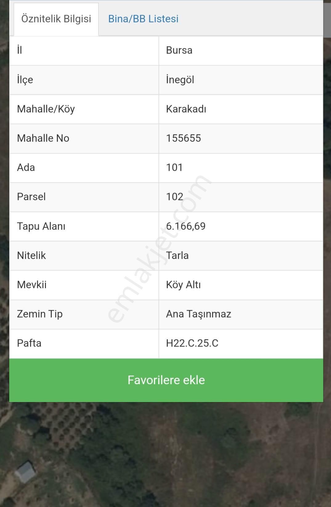 Aygül'den Bursa İnegöl Karakadı Köyü 6.166 M2 Suyu Bulunan Satılık Tarla