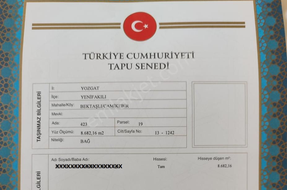 Sahibinden Satılık Sulu Tarla