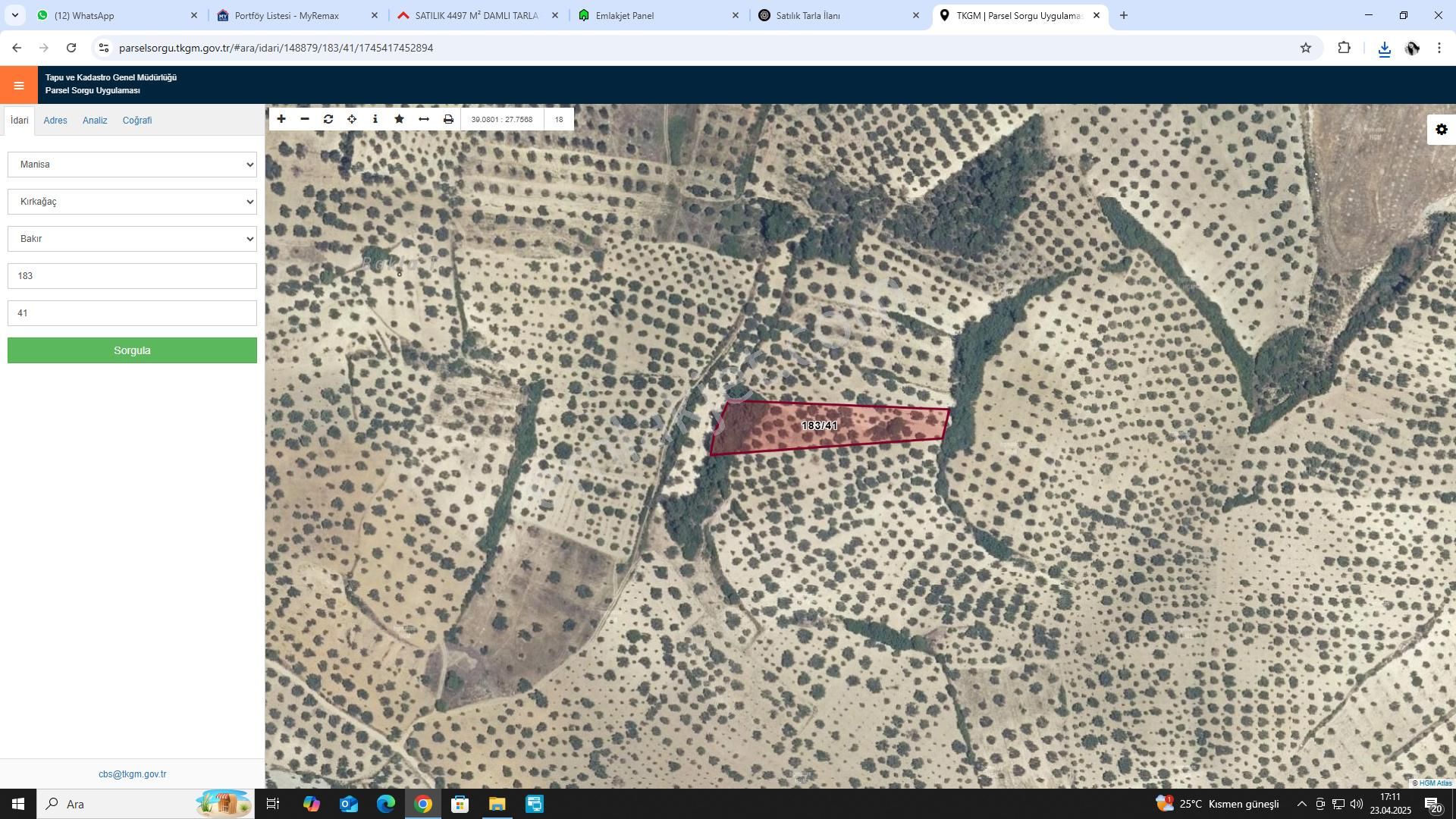 Manisa Kırkağaç Bakır’da Satılık 3.539 M² Zeytinlik – Yatırımlık Fırsat!