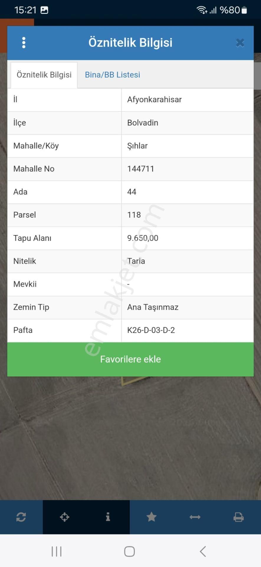Yaman'dan Bolvadin Şıhlar Mahallesin'de Satılık Tarla - Görsel 3