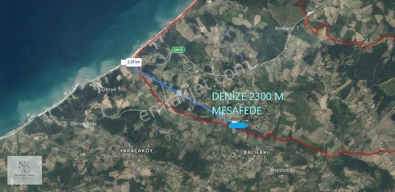 Sinop,yeniçam'da 10 Dönüm Satılık Tarla
