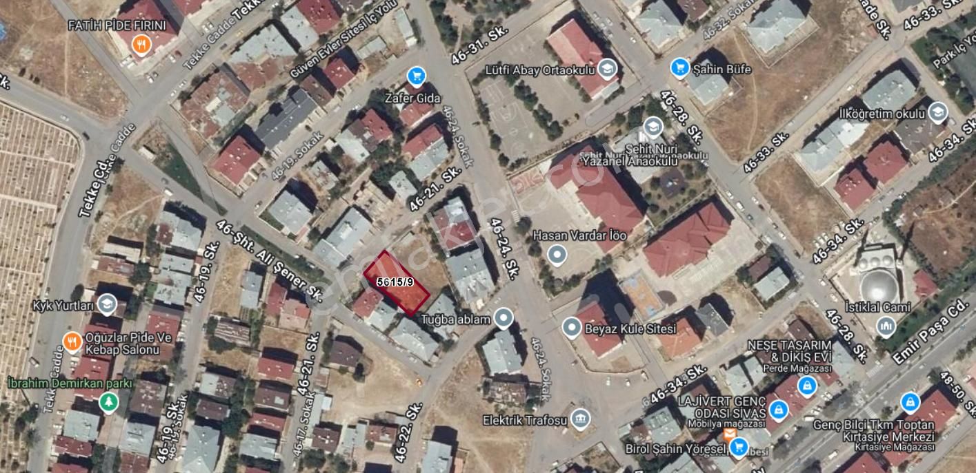 Sivas Satılık Arsa Kılavuz Mah 529 M² Konut İmarlı