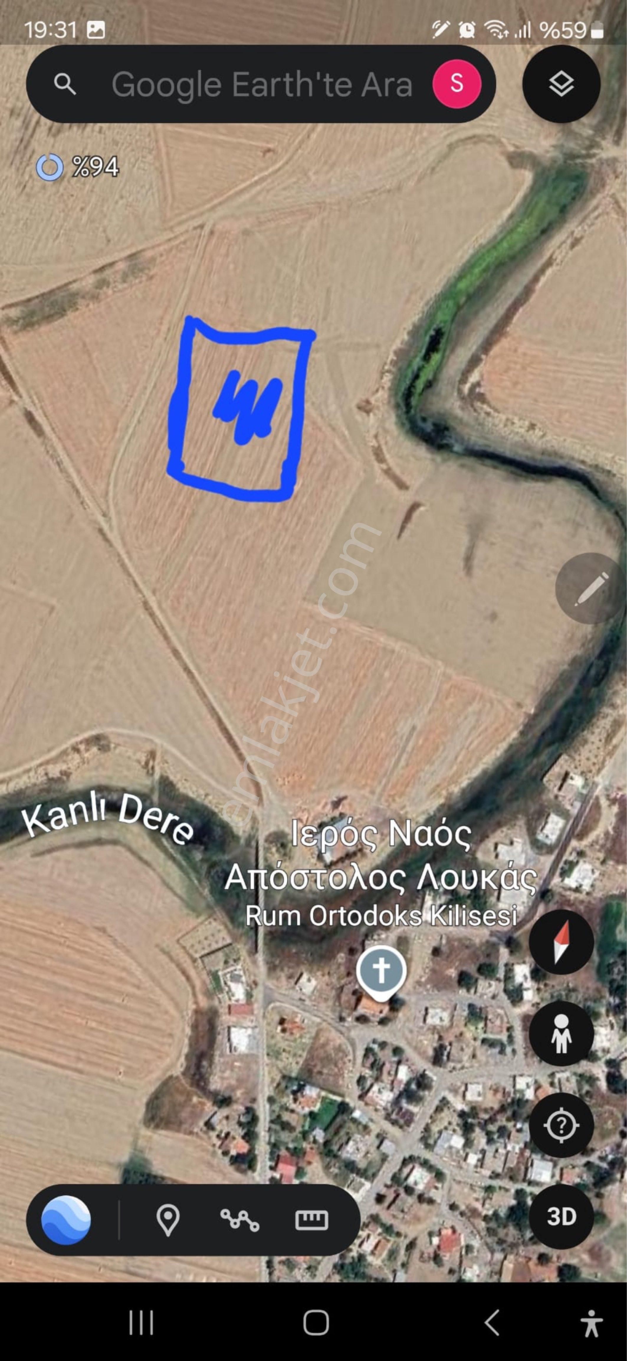 Kktc Gazimağusa Kuruderede Satılık Arazi