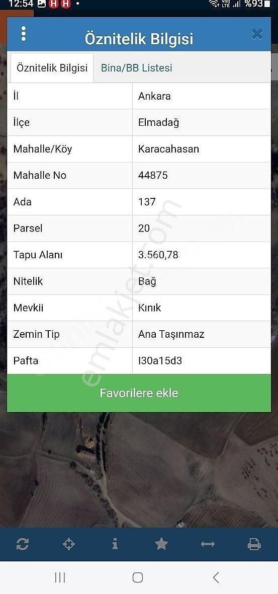 Elmadağ Karacahasan Mahallesinde Satılık Tek Tapulu 3,560m2 Arsa