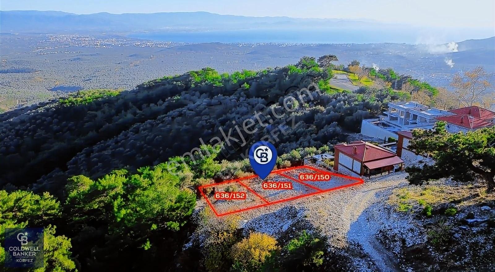 Güre Kavurmacılarda Panoromik Manzaralı Satılık Villa Arsaları