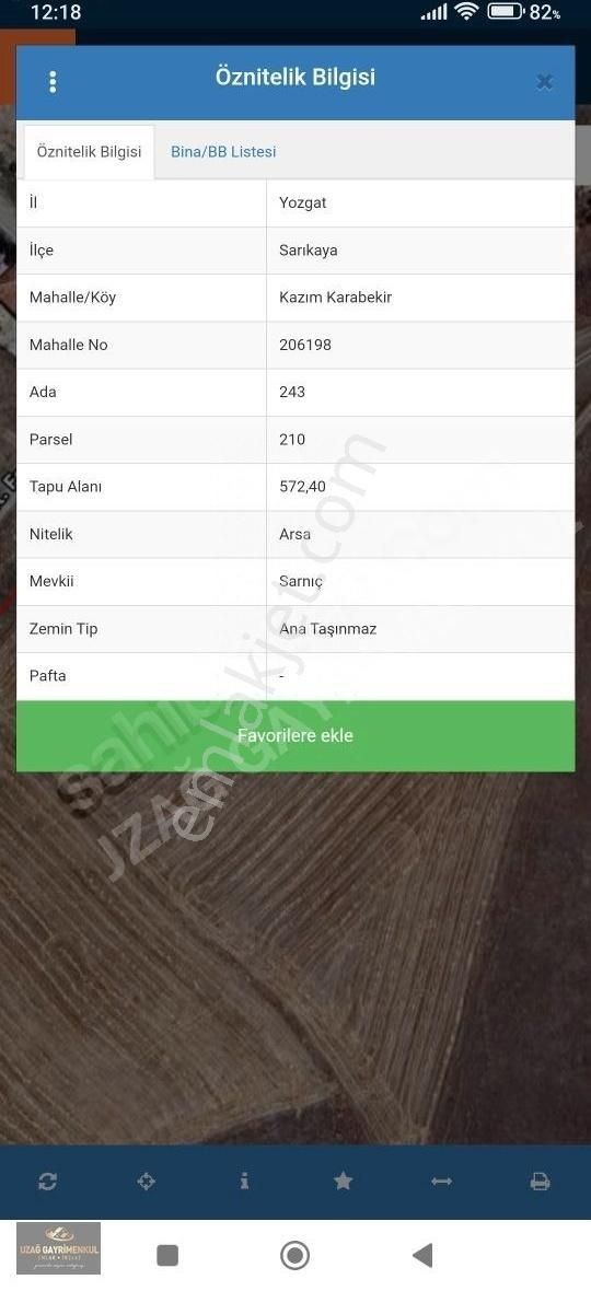 Uzağ Gayrimenkul- Kazım Karabekir Mah. Satılık Tek Tapu Arsa