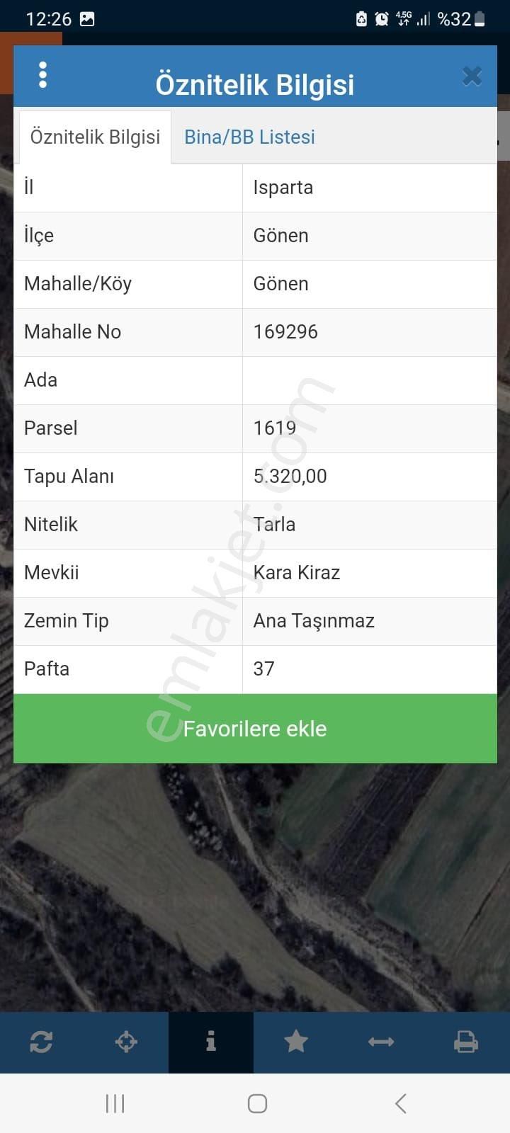 Isparta/gönen Satılık Gül Bahçesi