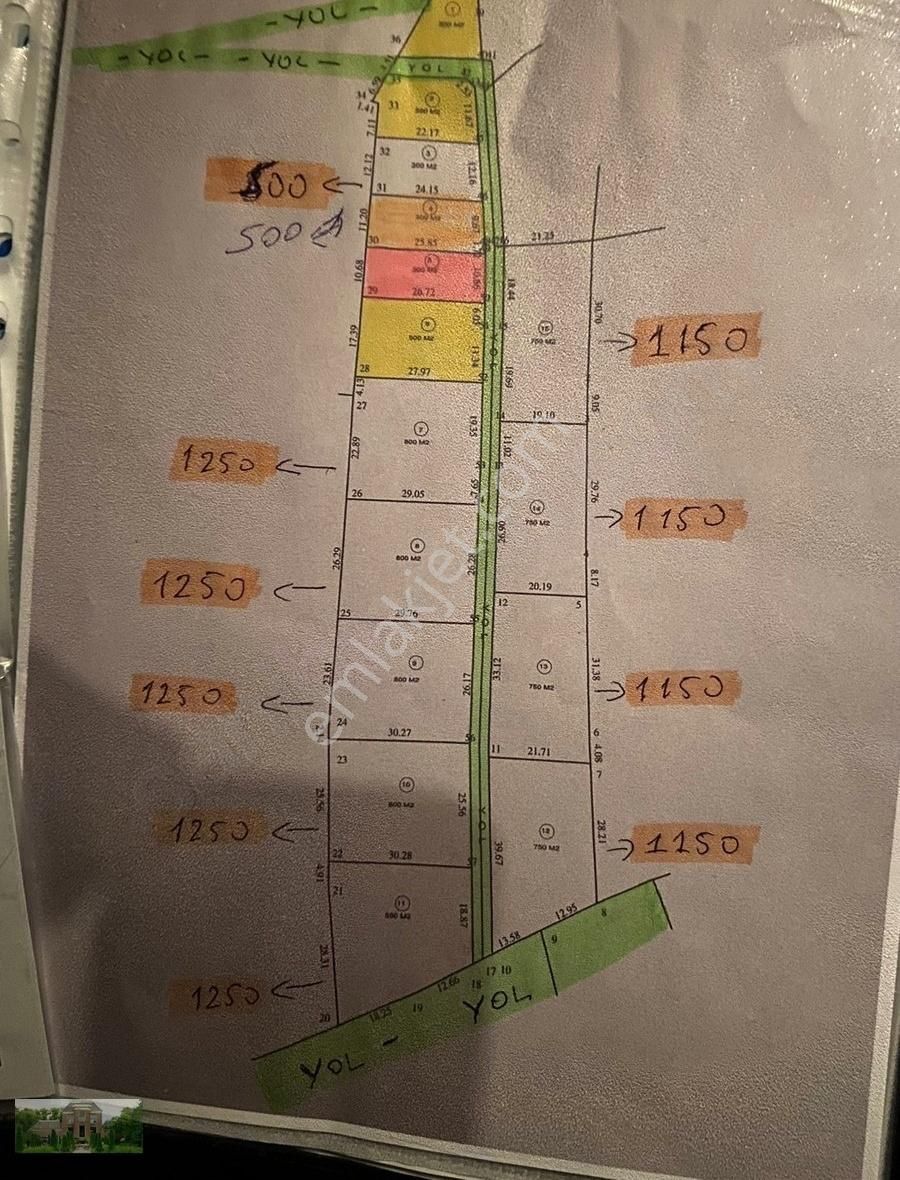Halhalca Da Satılık 800m2 Göl Manzaralı Tarlalar