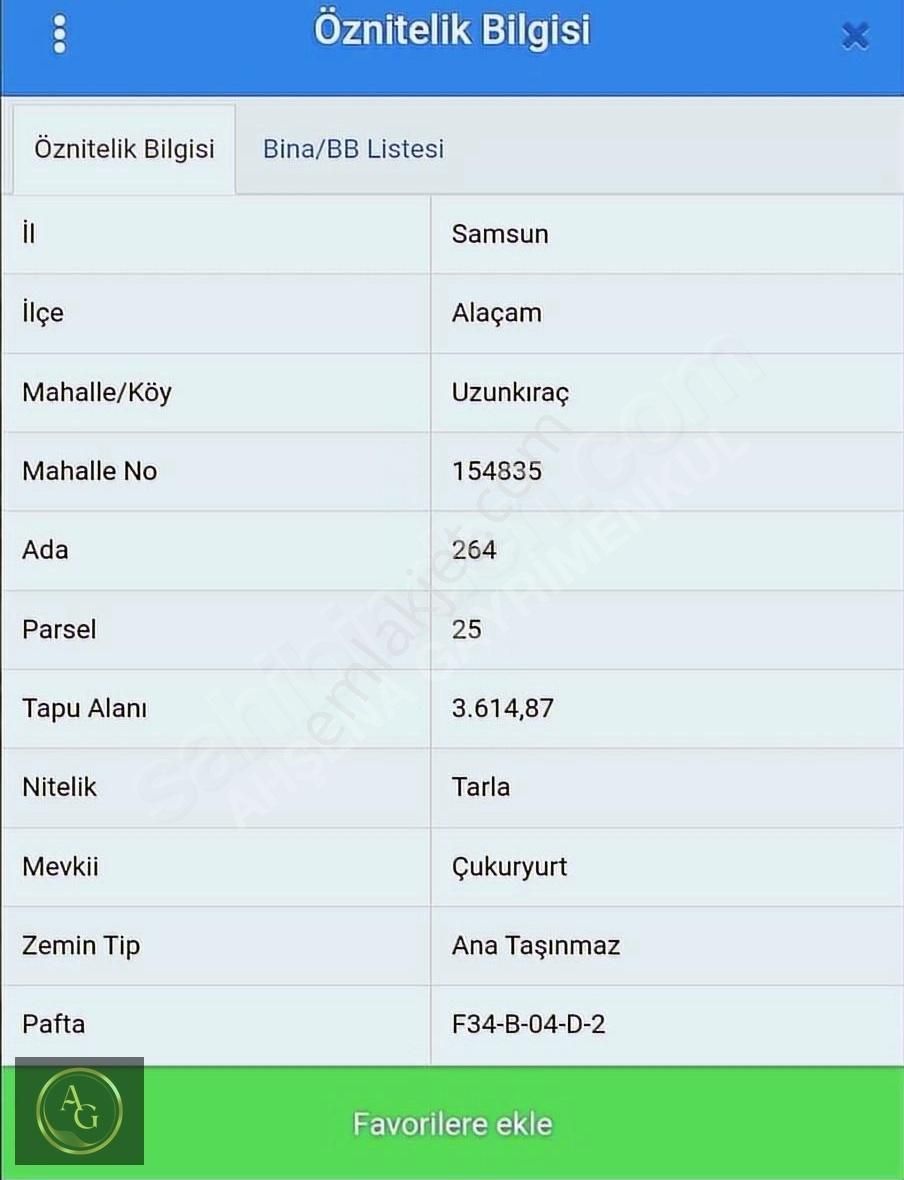 Ahşena'dan Samsun Alaçam'da Yatırıma Uygun 3614 M2 Satılık Arazi