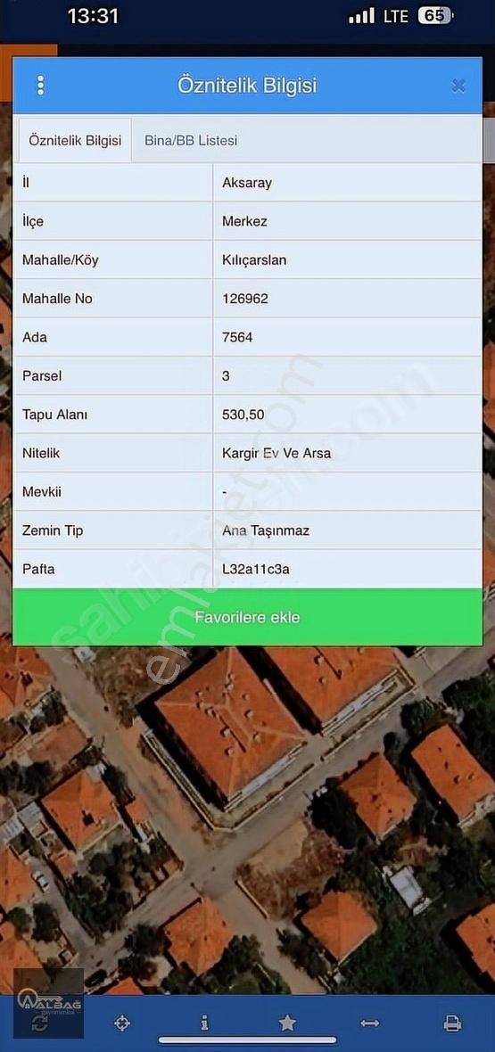 Albağ'dan Kılıçaslan Mah. 530 M2 Satılık Parsel