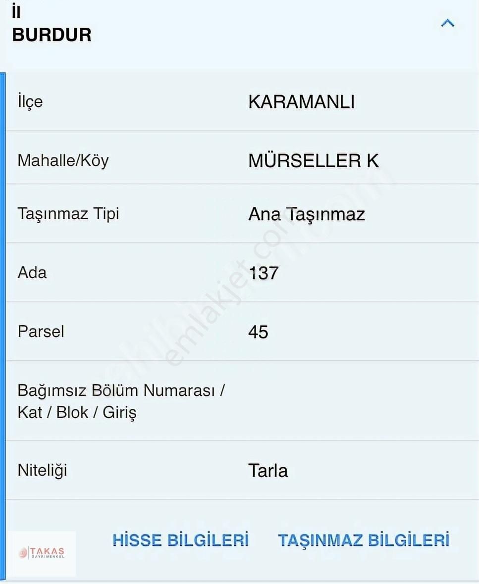 Telefon Parasına 1113 M2 Müstakil Tarla