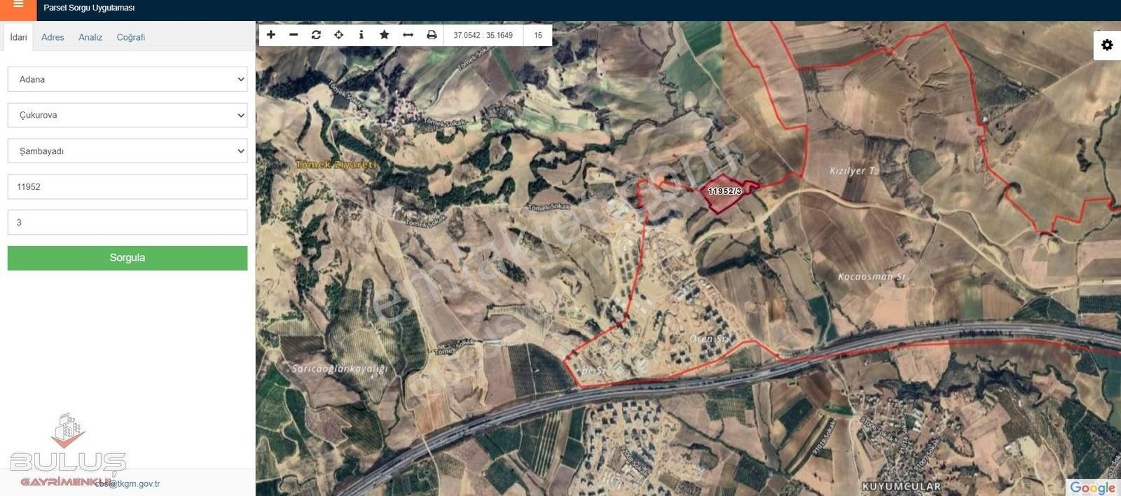 Çukurova Şambayadı İmar Planı İçersinde Yeni Toki Yanı 480 M2