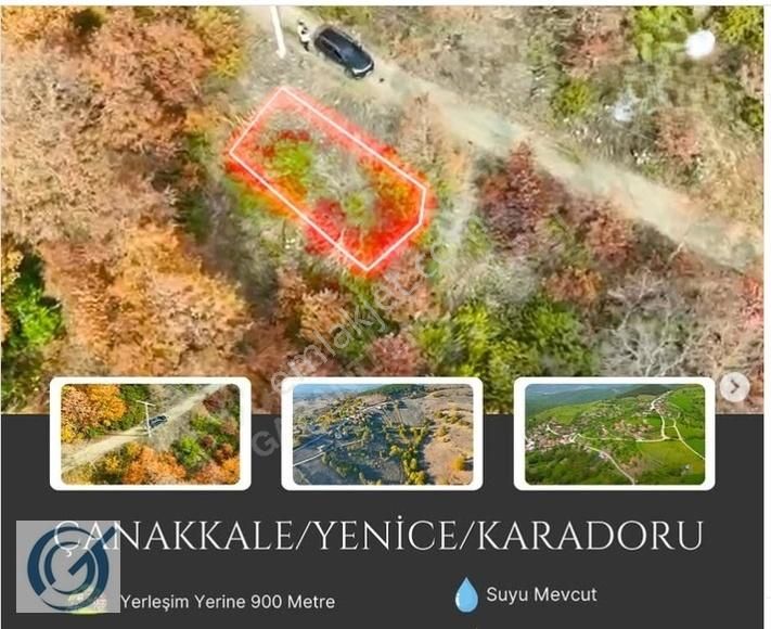 Çanakkale Yenice Karadoru Köyü Asfalt Yol Kenarı Bahçe