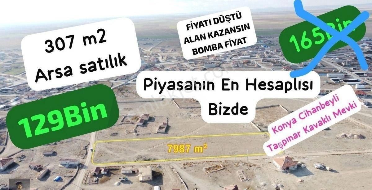 Konya Cihanbeylinde 307 M2 İmarlı Arsa Satılık Tapu Teslim