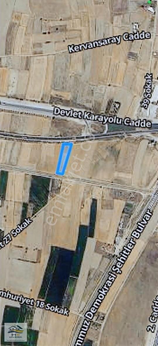 Denizli Çardak Hürriyet Mah'de Ana Karayola Sıfır Satılık Tarla