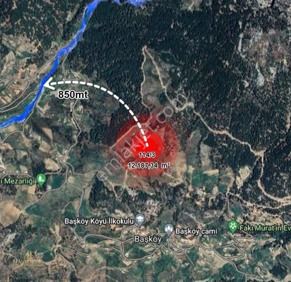 Alanya Başköy 12.800m2 Doğa Manzaralı Tarla - Görsel 2