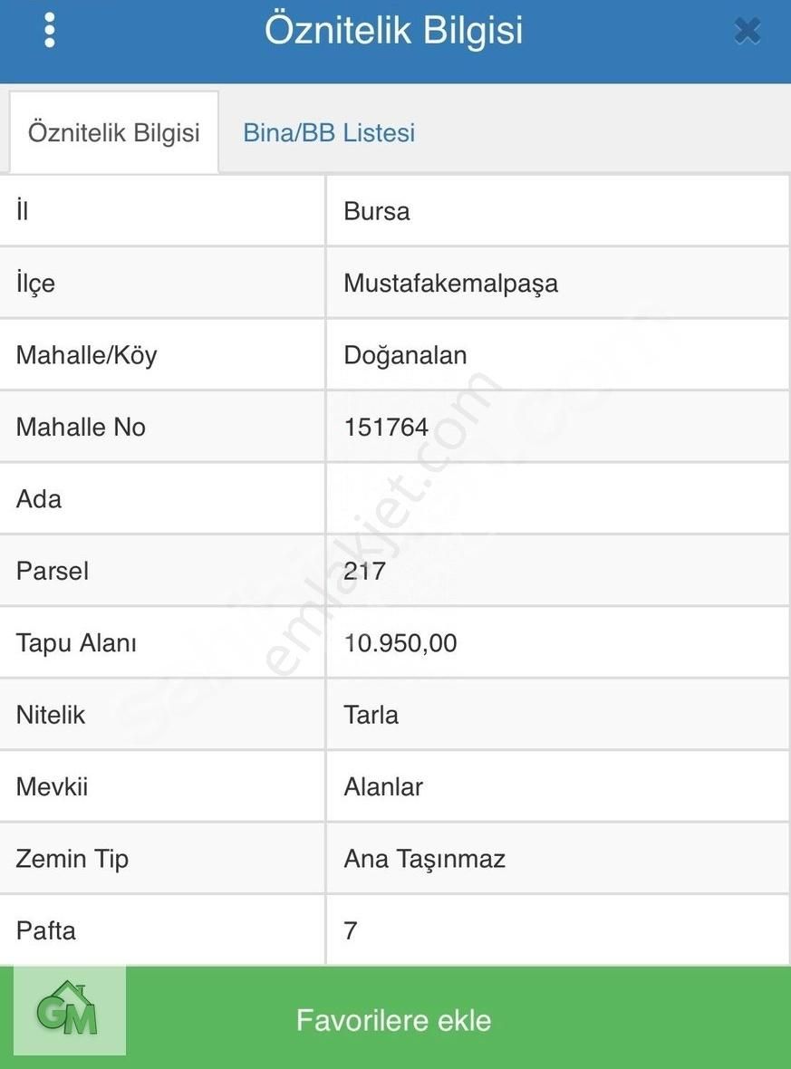 Mustafakemalpaşa Doğanalan'da Satılık Arazi