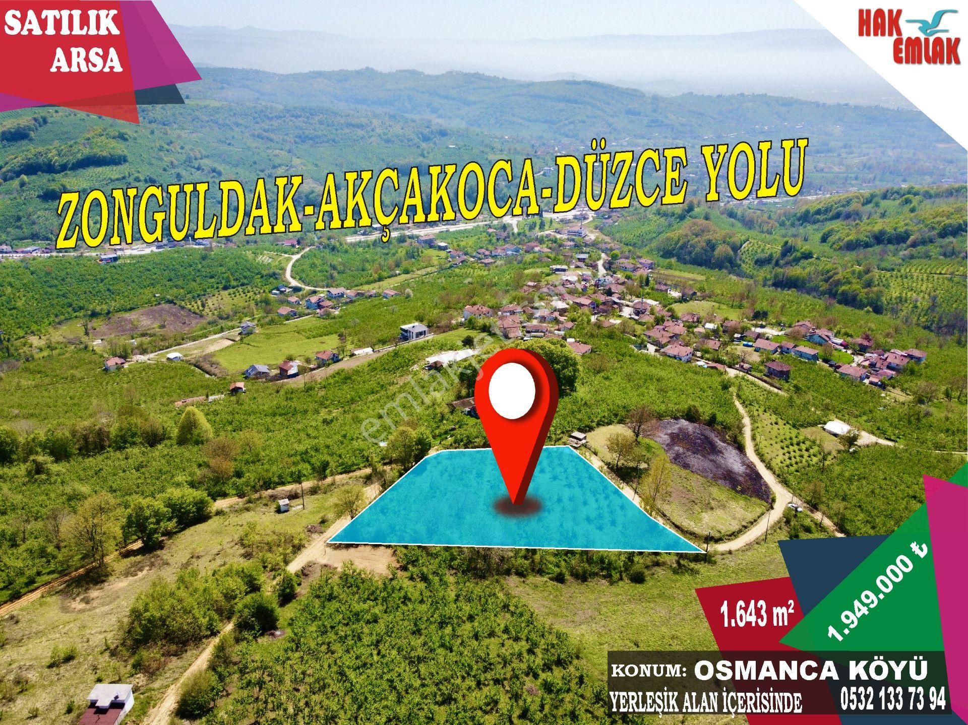 Hak Emlak'tan Osmanca Köyünde Satılık 1.643 M² Fırsat Arsa