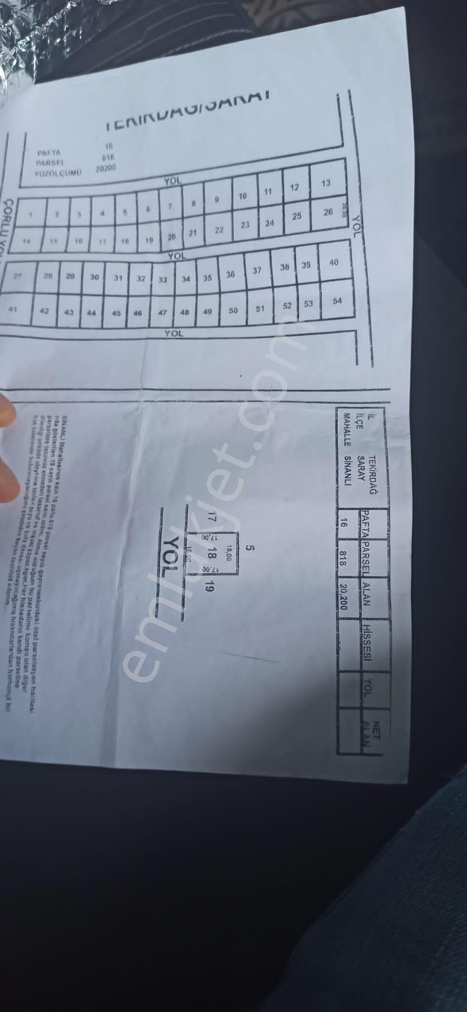 Saray Sinanlı Satılık Arsa