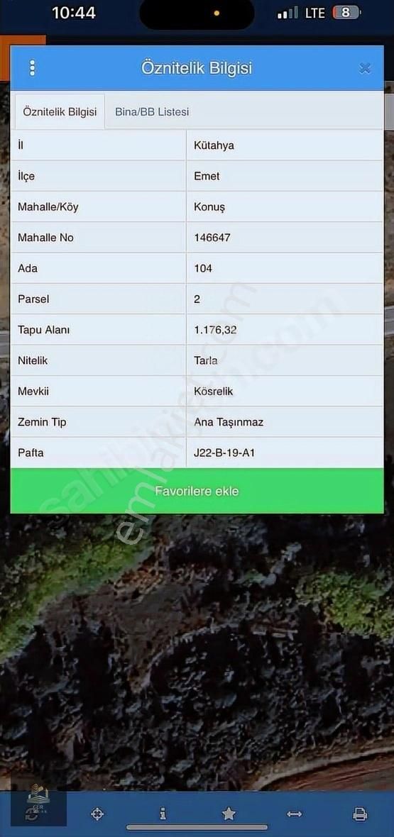 Asfalt Kenarı 1176 Metrekare Arazi Araç Takaslı