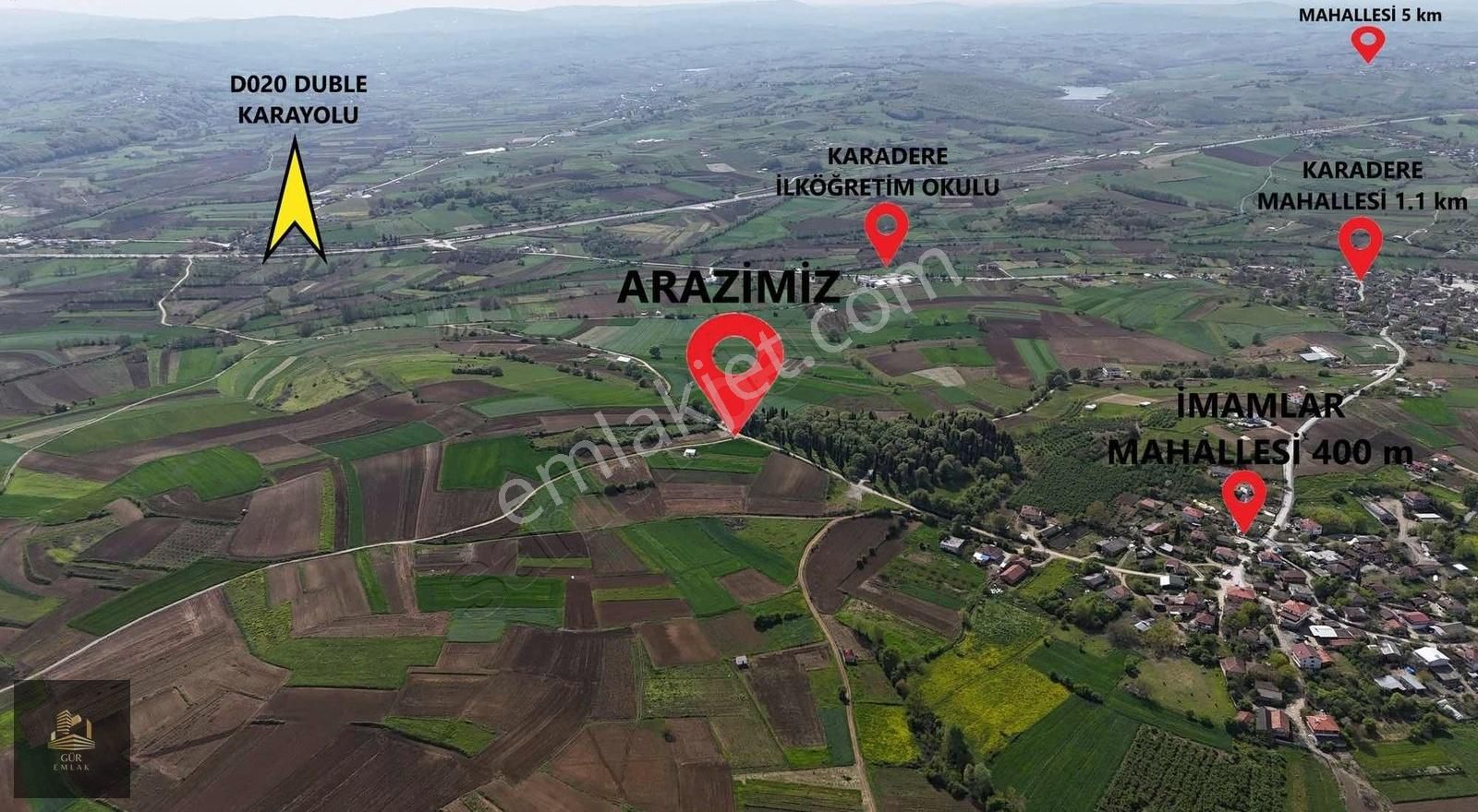 Asfalt Kenarı Çift Yola Cephe Muhteşem Arazi