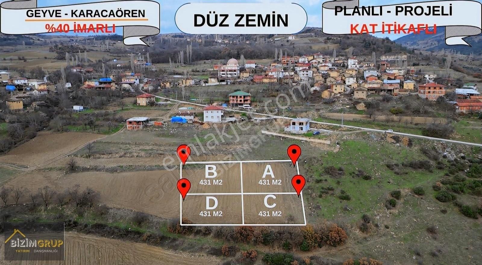 Bizimgrup Güvencesiyle İmarlı Planlı Projeli Fırsat Arsalar