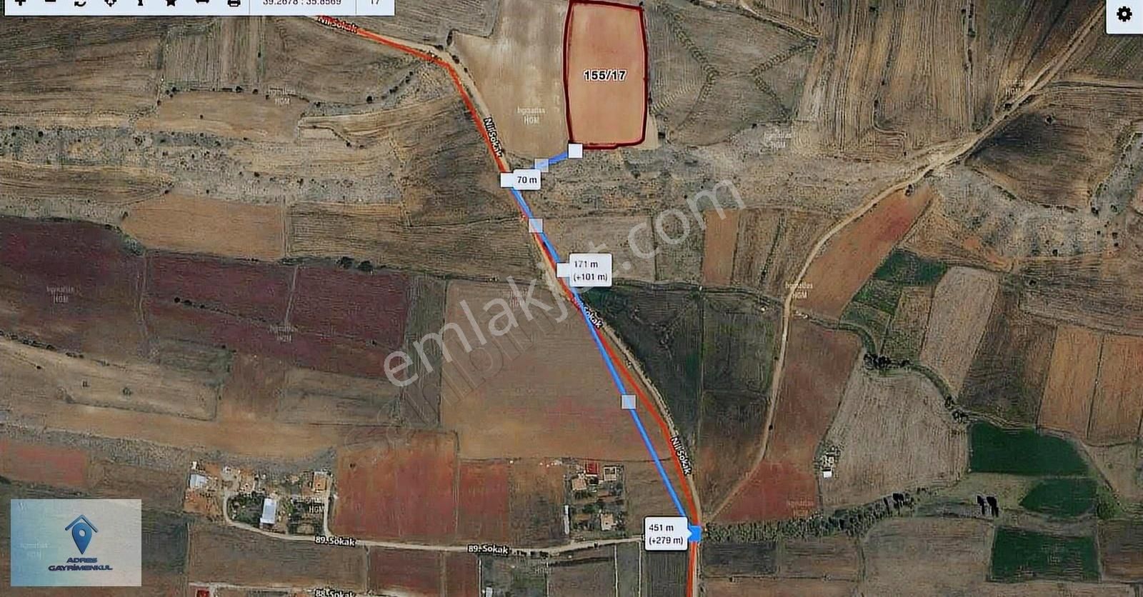 Adres Gm'den Sarıoğlanda Yatırımlık Satılık Tarla