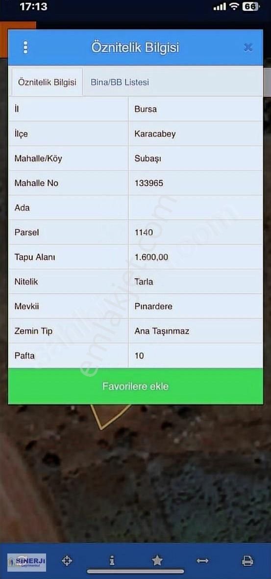 Karacabey Subaşı Teknosab Ve Toki Yakını Satılık Fırsat Arazi