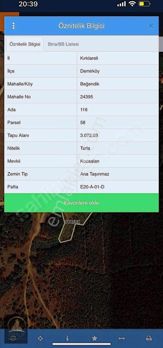 Demirköy Begendik [3.072m2] Köydibi