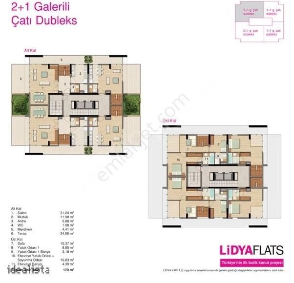 Ns Lidya Flats Satılık Teraslı Dubleks Daire