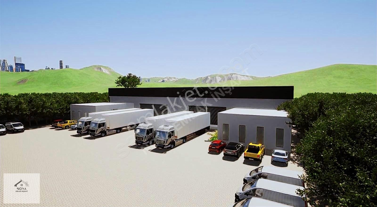 Altınovada 2700 M2 Sandviç Panel Ofisli Depo
