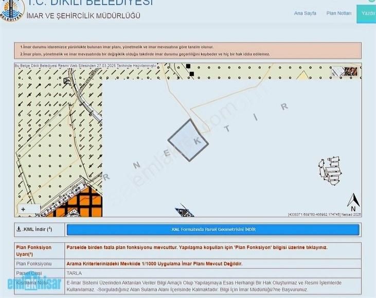 İzmir Dikili Salihler Mh. Satılık 500 M2 Yatırımlık Arsa Fırsatı - Görsel 5