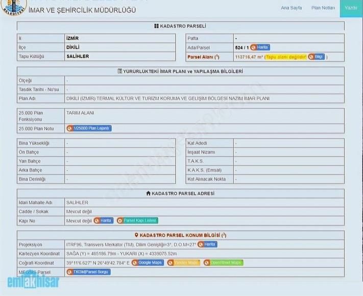 İzmir Dikili Salihler Mh. Satılık 500 M2 Yatırımlık Arsa Fırsatı - Görsel 2
