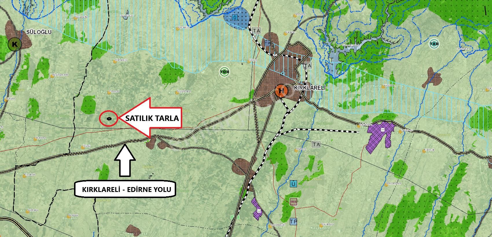 Molla Team'den Satılık Kırklareli Merkez'de 1450 M2 Bağ Yeri