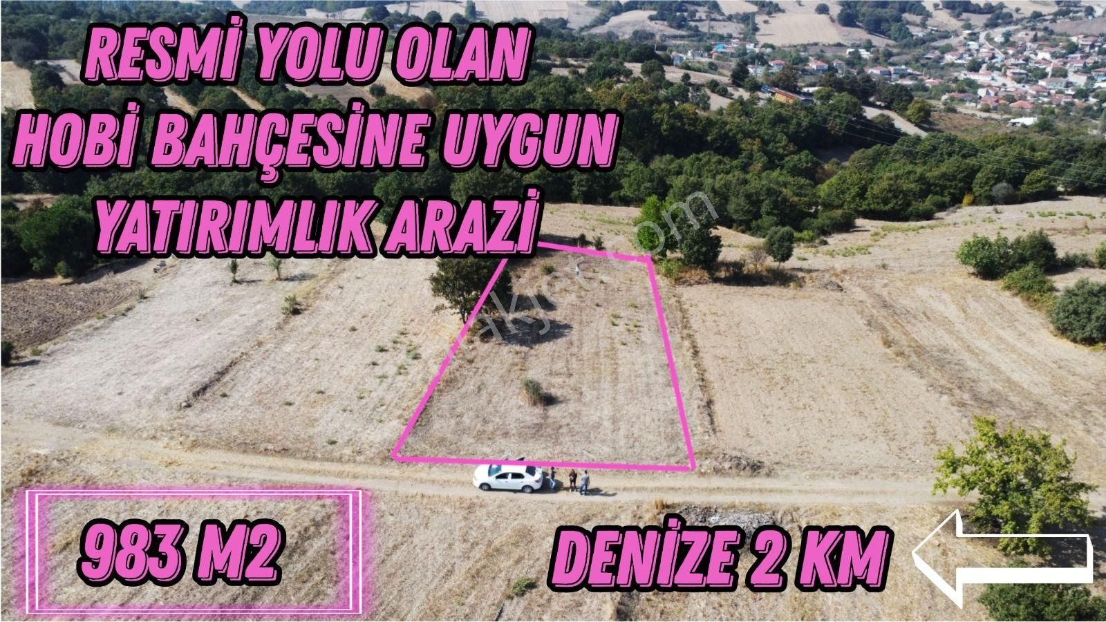 983 M2 Resmi Yolu Olan Hobi Bahçesine Uygun Yatırımlık Arazi