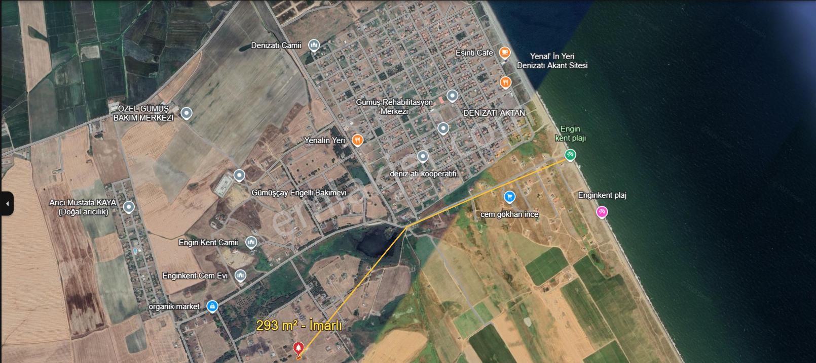 Çanakkale Biga Çeşmealtı'nda Denize Yakın 293 M² Villa İmarlı Arsa